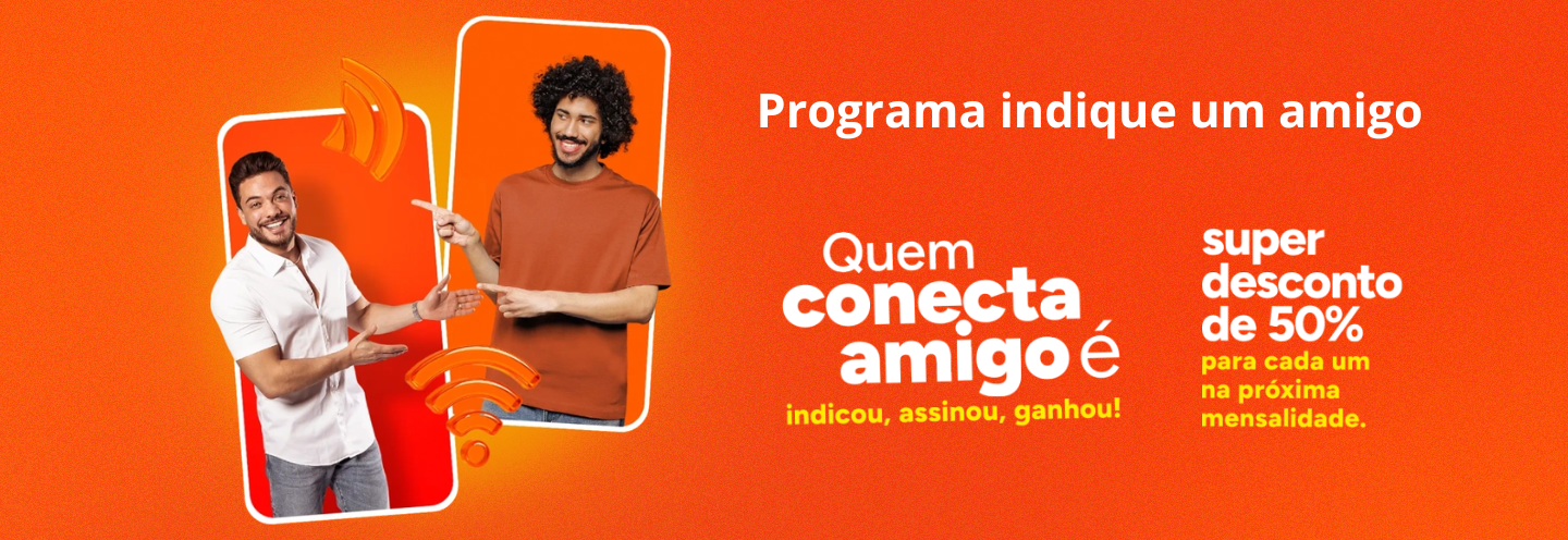 Indique um amigo e ganhe 50% de desconto na próxima mensalidade